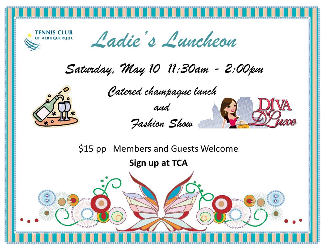 TCA Ladies’ Luncheon Saturday, May 10